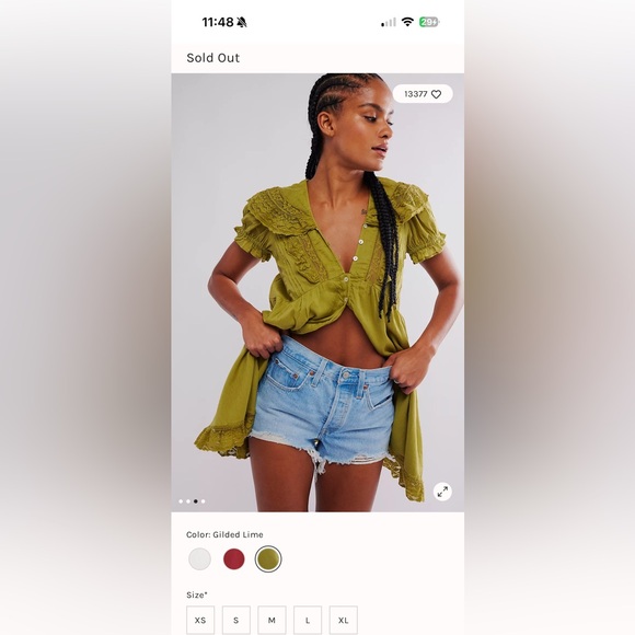 Mustard Yellow Lace Trim Button-Front Dress Free People Sun-kissed Mini Dress - Picture 7 of 13